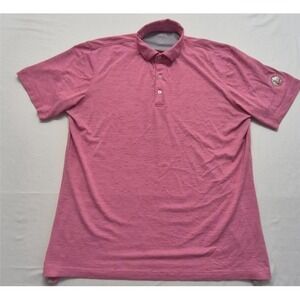 Johnnie-O men's pink short sleeves golf polo shirt LG Clarksdale County Club